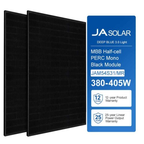 Ja-Solar-Half-Cell-PV-Panel-Jam54s31-380W-405W-Monocrystalline-Solar-Panels-Full-Black-Jam54s31 Feature Image